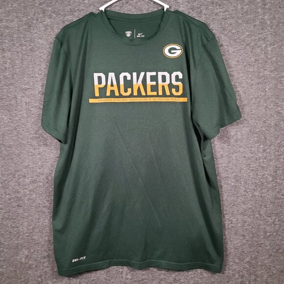 Nike Dri-Fit Training Green Bay Packers Short Sleeve Green XL Shirt - Picture 1 of 13
